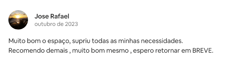 depoimento anfitrioes apartamento em jurere
