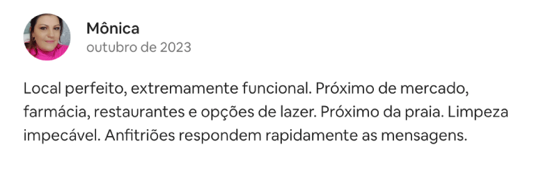 depoimento anfitrioes apartamento em jurere
