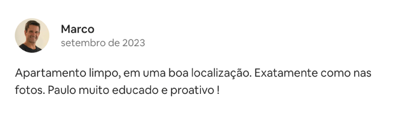 depoimento anfitrioes apartamento em jurere